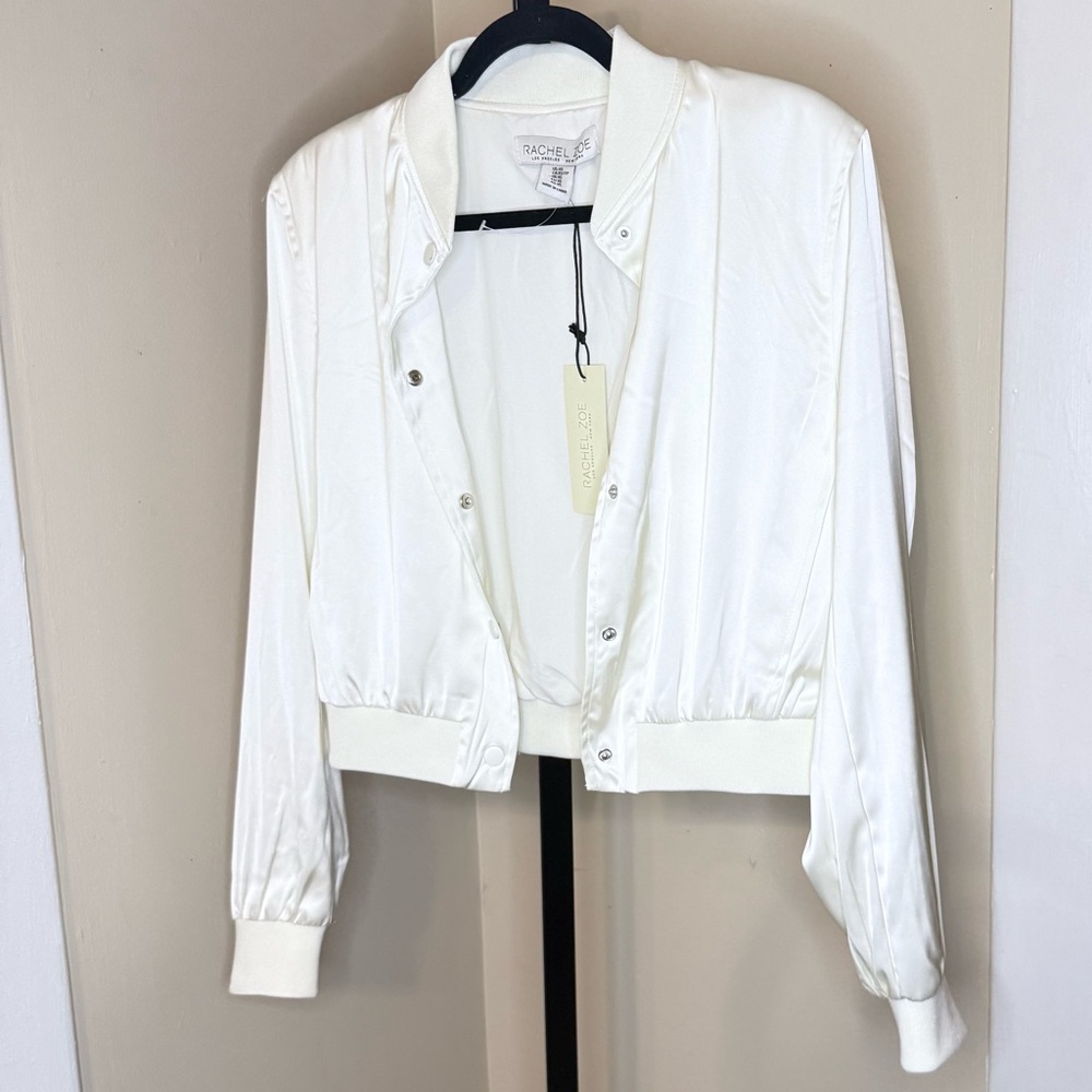 Rachel Zoe Ivory Bomber Jacket - Picture 5 of 13